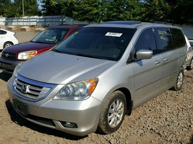 5FNRL38708B417939 - 2008 HONDA ODYSSEY EX SILVER photo 2