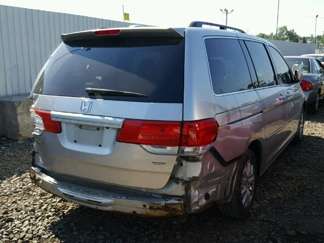 5FNRL38708B417939 - 2008 HONDA ODYSSEY EX SILVER photo 4