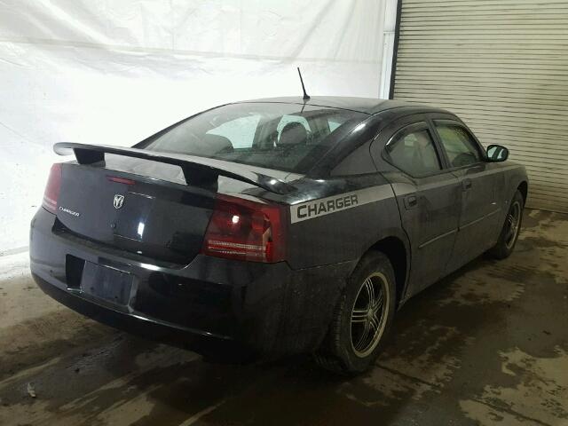 2B3LA43R08H221621 - 2008 DODGE CHARGER BLACK photo 4