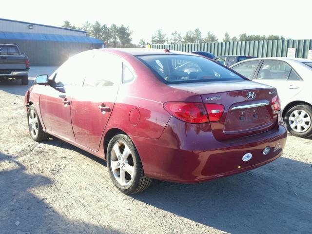 KMHDU46D37U239435 - 2007 HYUNDAI ELANTRA GL RED photo 3