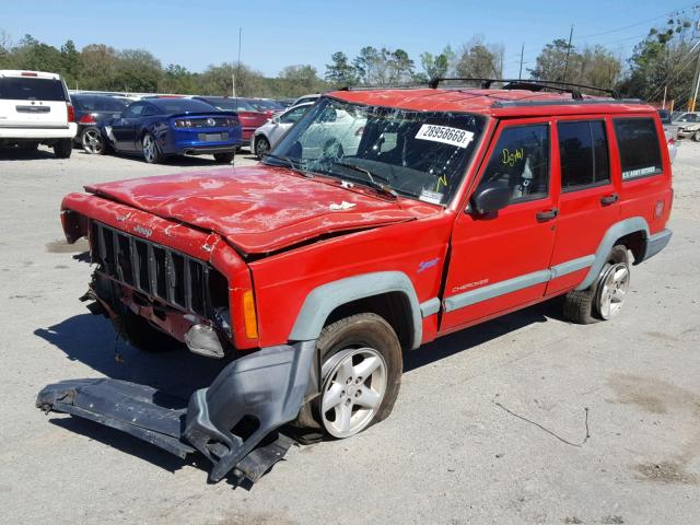 1J4FT68S7WL276042 - 1998 JEEP CHEROKEE S RED photo 2