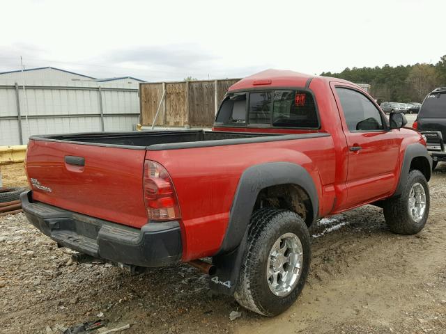 5TFPX4EN6EX019284 - 2014 TOYOTA TACOMA RED photo 4