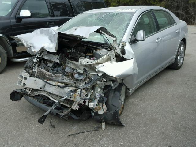 1G1ZC5EB8AF140441 - 2010 CHEVROLET MALIBU 1LT SILVER photo 2