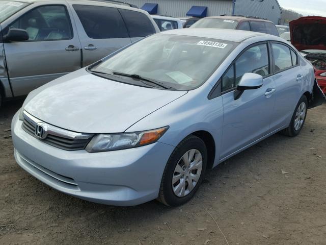 19XFB2F54CE005734 - 2012 HONDA CIVIC LX BLUE photo 2