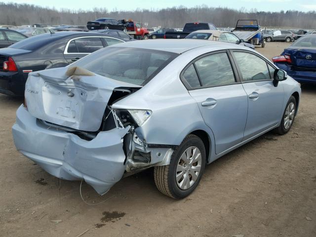 19XFB2F54CE005734 - 2012 HONDA CIVIC LX BLUE photo 4