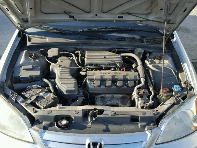 1HGES16571L011555 - 2001 HONDA CIVIC LX SILVER photo 6