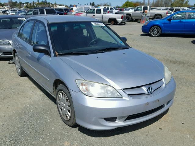 2HGES165X5H504780 - 2005 HONDA CIVIC LX SILVER photo 1