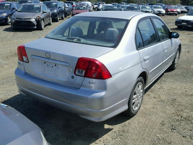 2HGES165X5H504780 - 2005 HONDA CIVIC LX SILVER photo 4