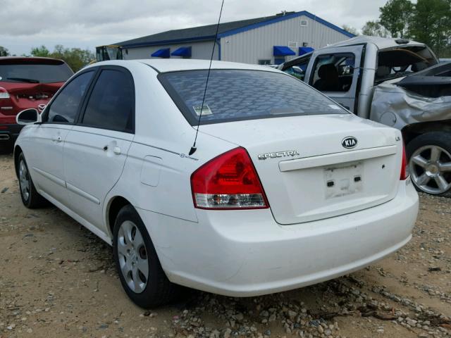 KNAFE221495654400 - 2009 KIA SPECTRA EX WHITE photo 3