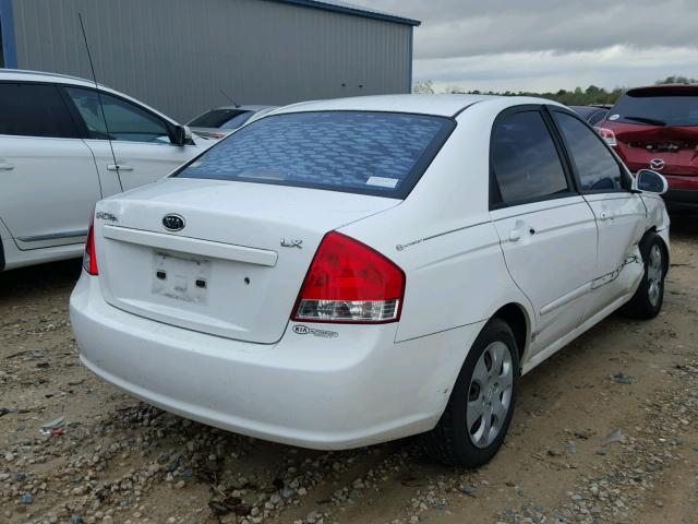 KNAFE221495654400 - 2009 KIA SPECTRA EX WHITE photo 4