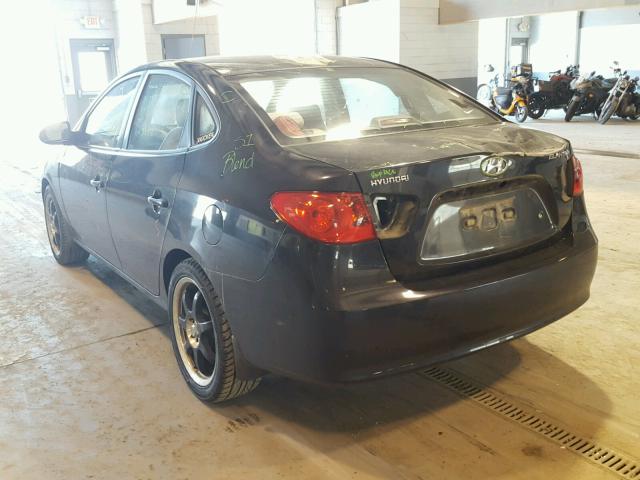 KMHDU46D89U743854 - 2009 HYUNDAI ELANTRA GL BLACK photo 3