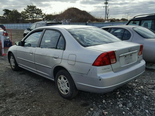 2HGES16502H541266 - 2002 HONDA CIVIC LX SILVER photo 3