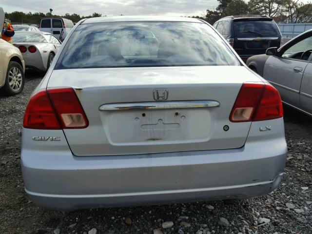 2HGES16502H541266 - 2002 HONDA CIVIC LX SILVER photo 9