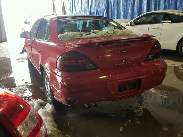 1G2NF52E33C150279 - 2003 PONTIAC GRAND AM S RED photo 3