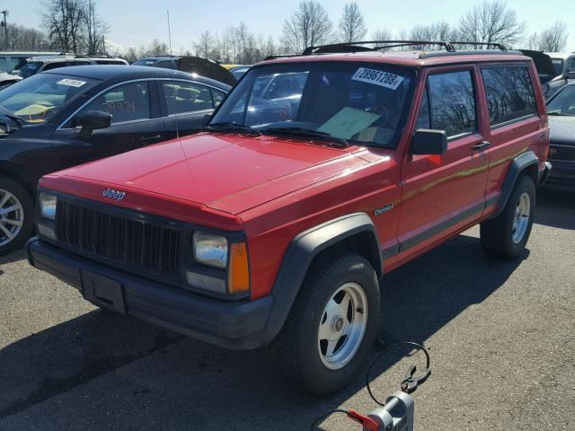 1J4FT27S5SL658624 - 1995 JEEP CHEROKEE S RED photo 2