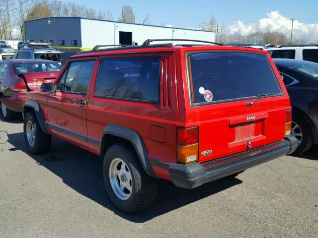 1J4FT27S5SL658624 - 1995 JEEP CHEROKEE S RED photo 3