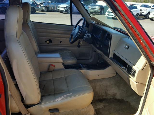 1J4FT27S5SL658624 - 1995 JEEP CHEROKEE S RED photo 5