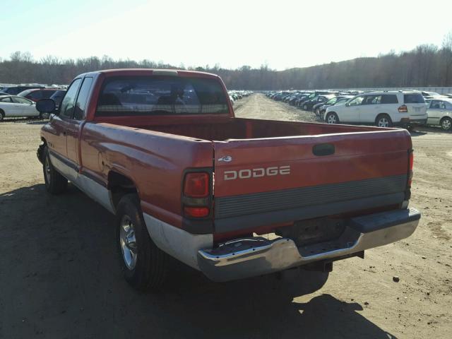 3B7HC13Z1XG221977 - 1999 DODGE RAM 1500 MAROON photo 3