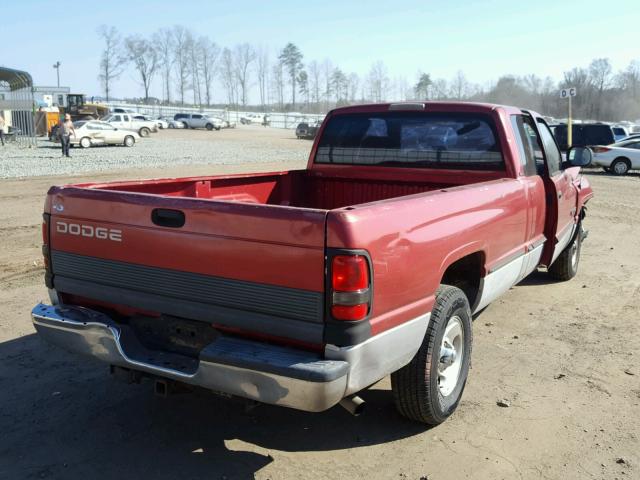 3B7HC13Z1XG221977 - 1999 DODGE RAM 1500 MAROON photo 4