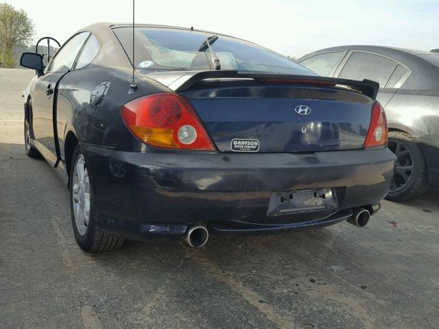 KMHHM65D34U112355 - 2004 HYUNDAI TIBURON BLUE photo 3