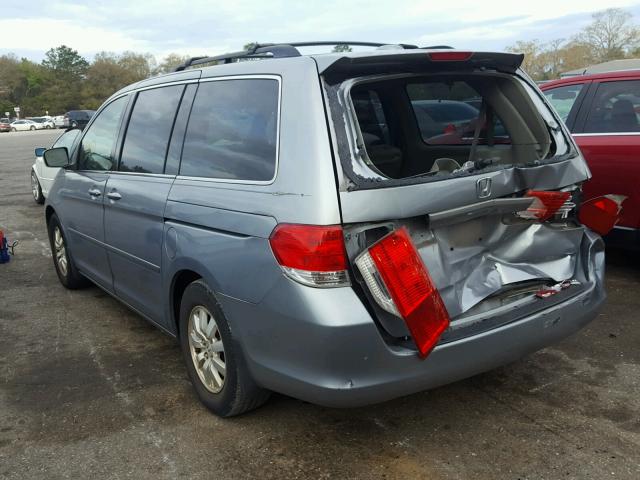 5FNRL38798B101777 - 2008 HONDA ODYSSEY EX BLUE photo 3