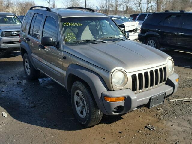 1J4GL48K03W592563 - 2003 JEEP LIBERTY SP TAN photo 1