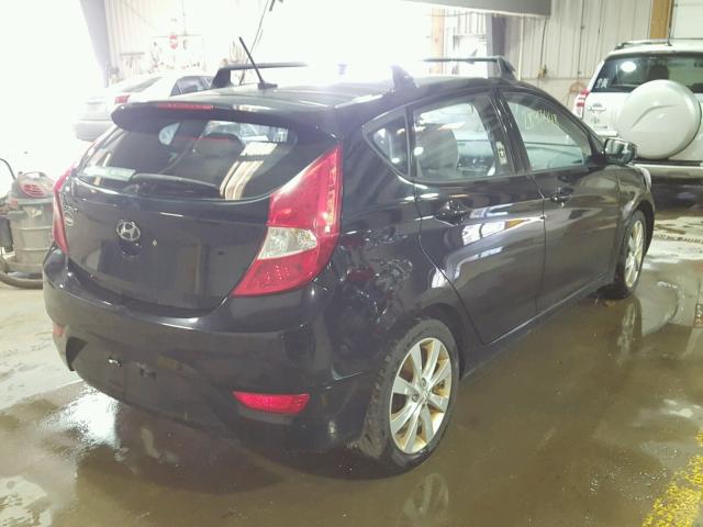 KMHCU5AE6CU022876 - 2012 HYUNDAI ACCENT GLS BLACK photo 4