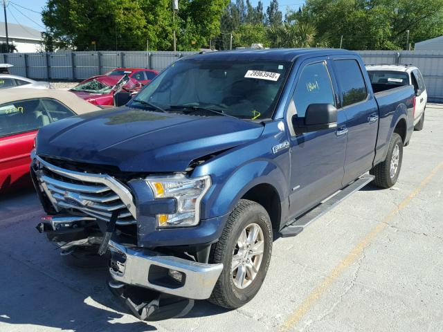 1FTFW1EGXGKF41057 - 2016 FORD F150 SUPER BLUE photo 2