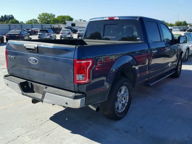 1FTFW1EGXGKF41057 - 2016 FORD F150 SUPER BLUE photo 4