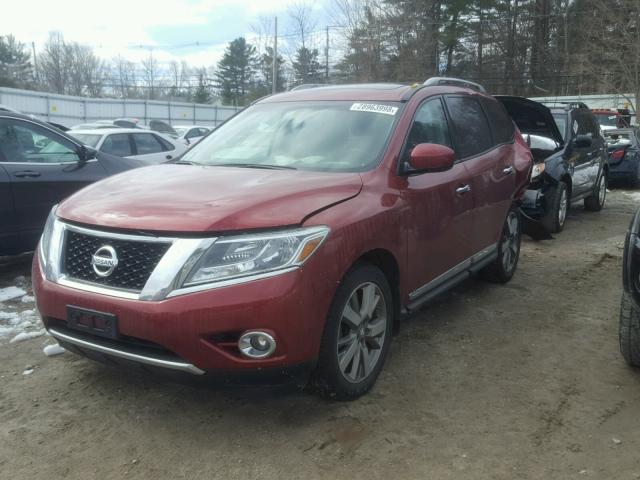 5N1AR2MM0EC650063 - 2014 NISSAN PATHFINDER RED photo 2