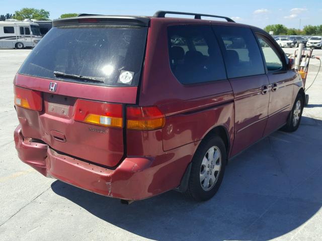 5FNRL18913B135856 - 2003 HONDA ODYSSEY EX RED photo 4