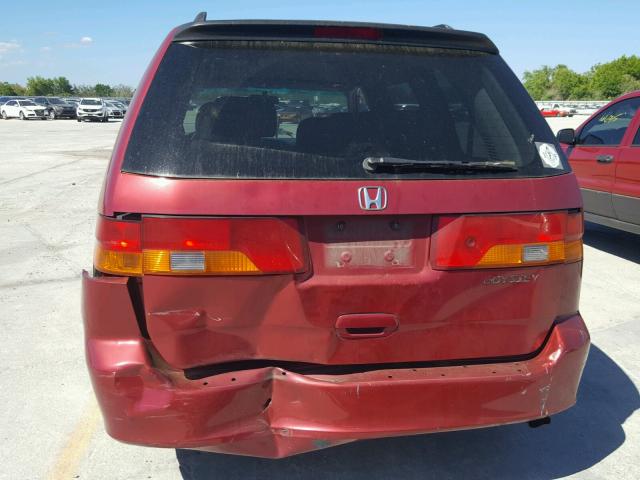 5FNRL18913B135856 - 2003 HONDA ODYSSEY EX RED photo 9