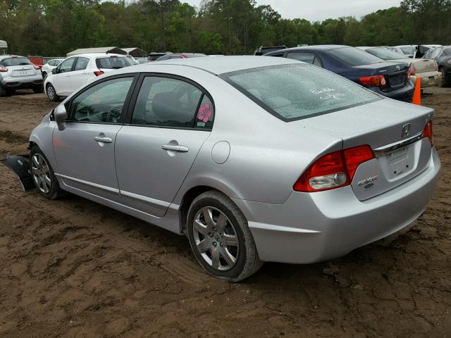 1HGFA16599L010152 - 2009 HONDA CIVIC LX SILVER photo 3