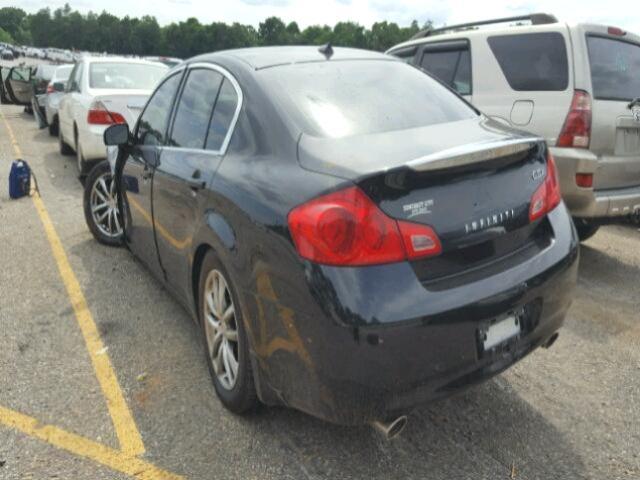 JNKBV61F18M254335 - 2008 INFINITI G35 AWD BLACK photo 3