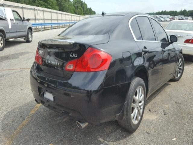 JNKBV61F18M254335 - 2008 INFINITI G35 AWD BLACK photo 4