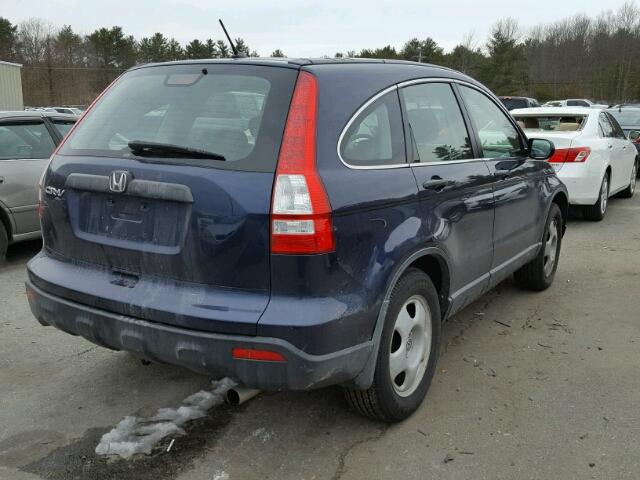 JHLRE48377C079273 - 2007 HONDA CR-V LX BLUE photo 4