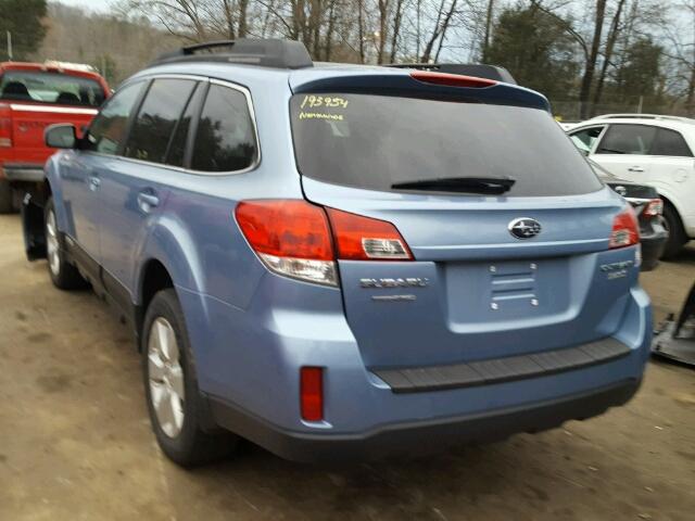 4S4BRBCC7A3385729 - 2010 SUBARU OUTBACK 2. BLUE photo 3