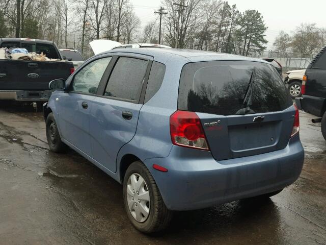 KL1TD66668B074501 - 2008 CHEVROLET AVEO BASE Mavi fotoğraf 3