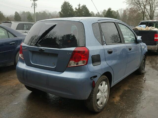 KL1TD66668B074501 - 2008 CHEVROLET AVEO BASE Mavi fotoğraf 4