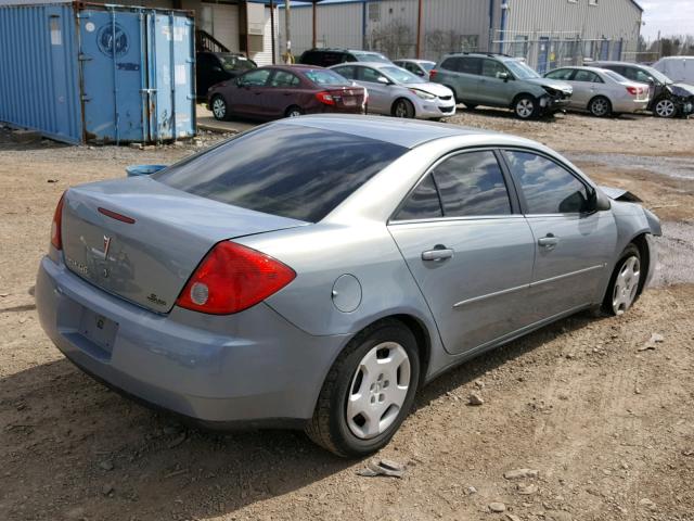 1G2ZF58B474193124 - 2007 PONTIAC G6 VALUE L BLUE photo 4