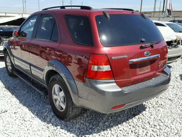 KNDJD736485779385 - 2008 KIA SORENTO EX RED photo 3