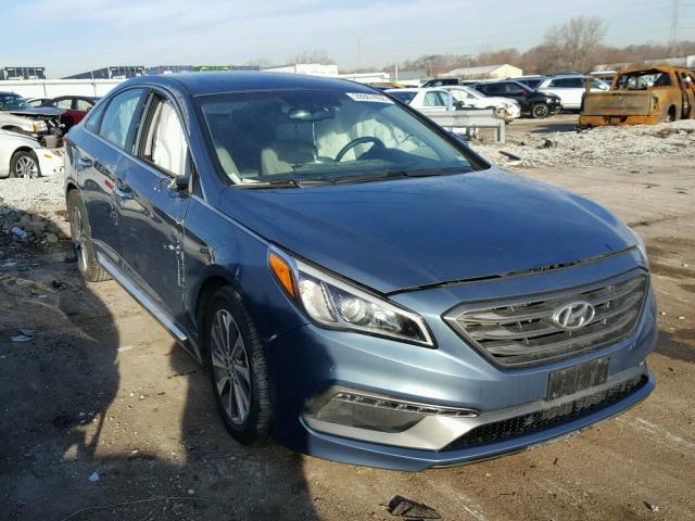 5NPE34AF1FH072764 - 2015 HYUNDAI SONATA SPO TEAL photo 1