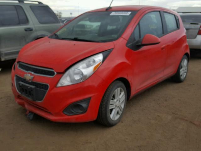 KL8CD6S9XEC444629 - 2014 CHEVROLET SPARK 1LT RED photo 2