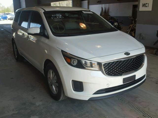 KNDMA5C13H6263270 - 2017 KIA SEDONA L WHITE photo 1