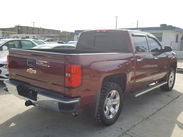 3GCPCSECXEG456689 - 2014 CHEVROLET SILVERADO BURGUNDY photo 4