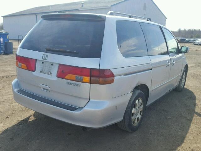 2HKRL18622H577230 - 2002 HONDA ODYSSEY EX SILVER photo 4