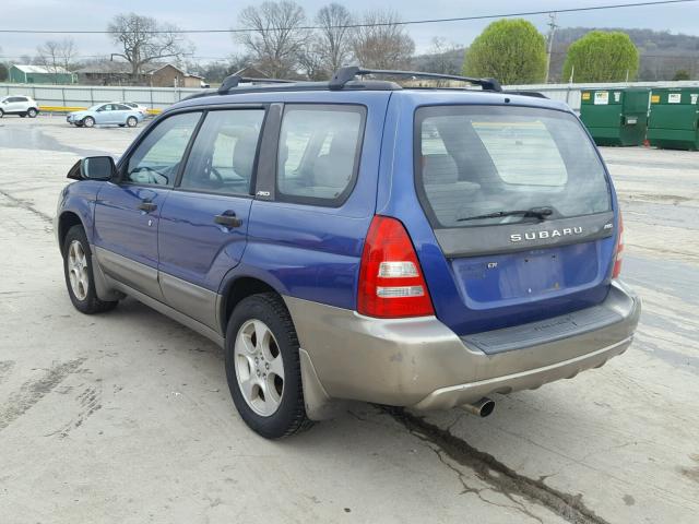 JF1SG65683H735079 - 2003 SUBARU FORESTER 2 BLUE photo 3