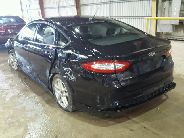 1FA6P0H78E5388313 - 2014 FORD FUSION SE BLACK photo 3