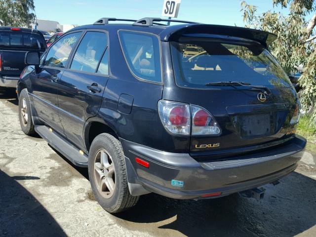 JTJHF10U430309658 - 2003 LEXUS RX 300 BLACK photo 3