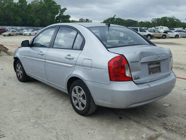 KMHCN4AC4BU608027 - 2011 HYUNDAI ACCENT GLS SILVER photo 3